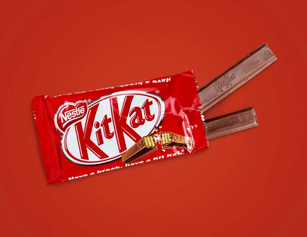 Kit Kat Шоколад Задньому Плані — стокове фото