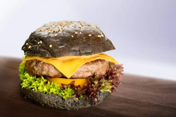 Fast Food Delizioso Hamburger Sfondo — Foto Stock