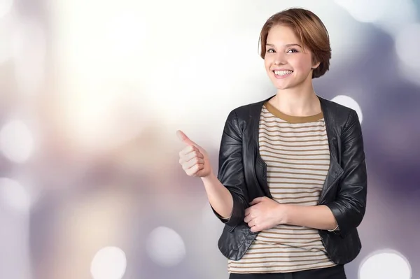 Portrait Young Beautiful Woman — Stock Photo, Image