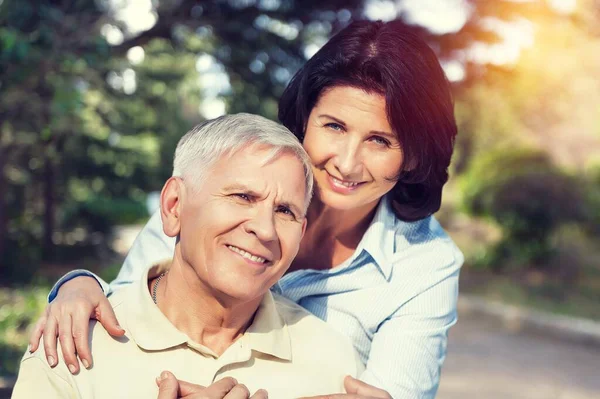 Happy Senior Couple Background — Stock Photo, Image