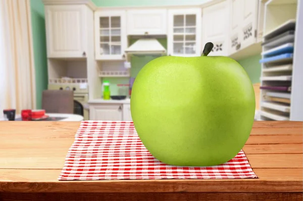 Κοντινό Πλάνο Του Φρέσκου Πράσινου Μήλου — Φωτογραφία Αρχείου