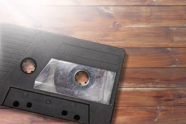 retro audio cassette tape on  background