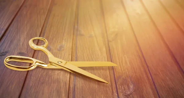 Scissors Toolon Wooden Background — Stock Photo, Image