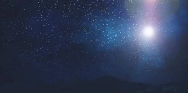 Bunte Sterne Nachthimmel — Stockfoto