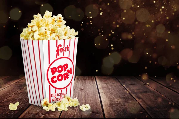 Popcorn Essen Schachtel Hintergrund — Stockfoto