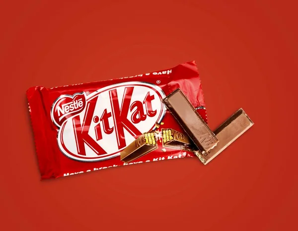 Kit Kat Chocolate Sobre Fondo — Foto de Stock