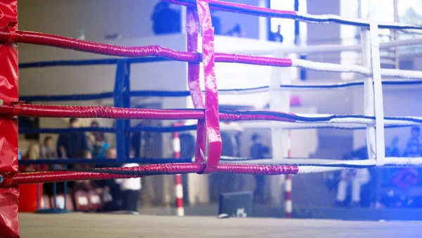 Anillo Boxeo Profesional Sobre Fondo — Foto de Stock