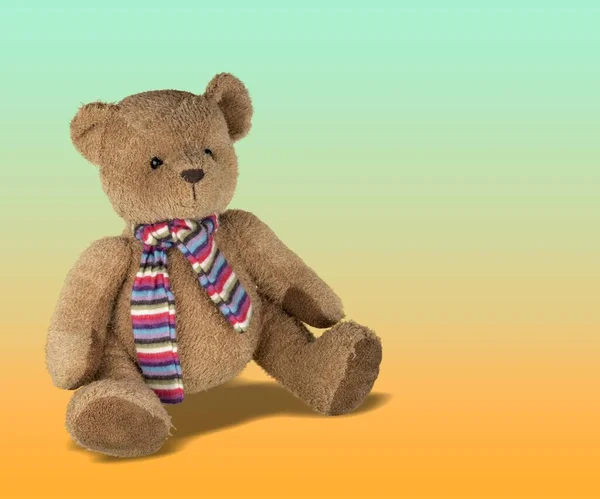Симпатичный Мишка Тедди Изолирован Заднем Плане — стоковое фото