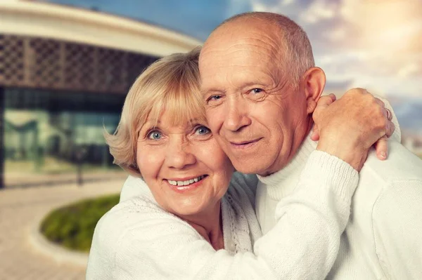 Happy Senior Couple Background — Stock Photo, Image