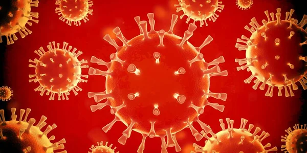 Covid Arka Planda Virüs Hücreleri Veya Bakteriler — Stok fotoğraf