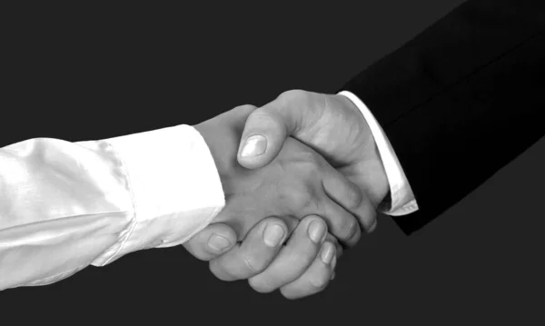 Handshake Dwóch Osób Zbliżenie Widok — Zdjęcie stockowe