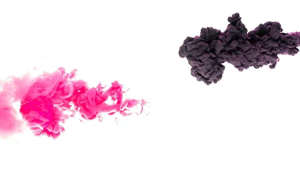 Μαύρο Και Ροζ Μελάνια Λευκό Φόντο — Φωτογραφία Αρχείου