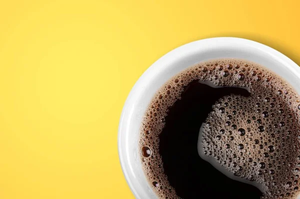 Schwarzer Kaffee Einer Tasse Auf Dem Hintergrund — Stockfoto