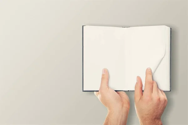 Notebook em branco no fundo — Fotografia de Stock