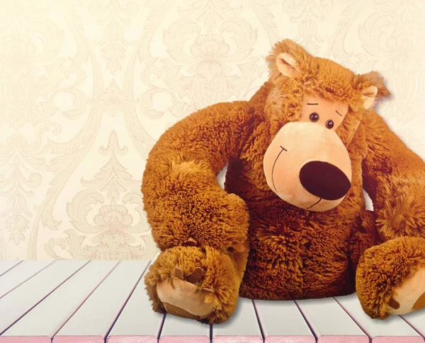 Niedlichen Teddybär Isoliert Auf Hintergrund — Stockfoto
