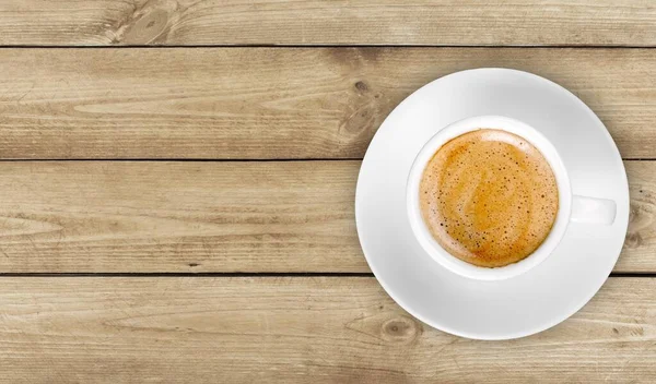 Schwarzer Kaffee Einer Tasse Auf Dem Hintergrund — Stockfoto