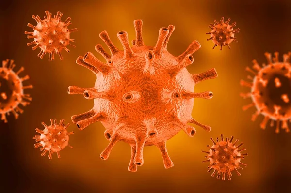 Närbild Virusceller Eller Bakterier Bakgrunden — Stockfoto