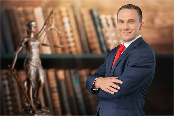 Young Male Lawyer Arms Crossed — Stock Photo, Image