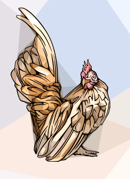 Gallina estilizada con fondo, vector — Archivo Imágenes Vectoriales