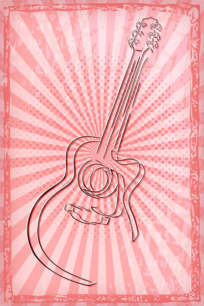 Arka plan ile stilize gitar