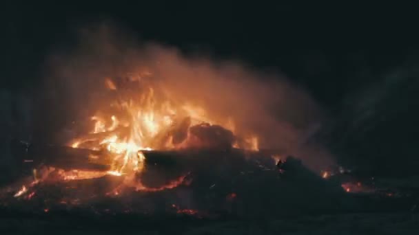 Blussen van de brand met Water — Stockvideo