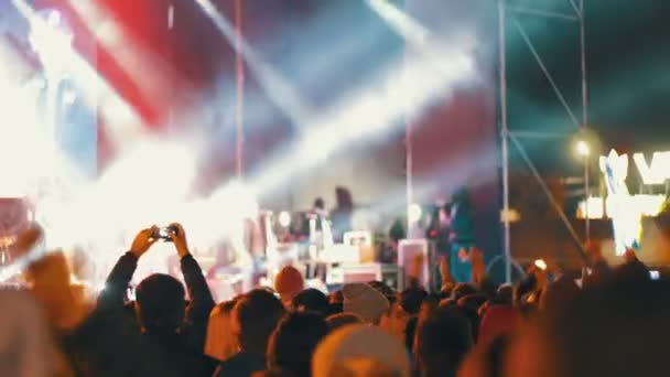 Crowd on Rock Concert — Stock Video