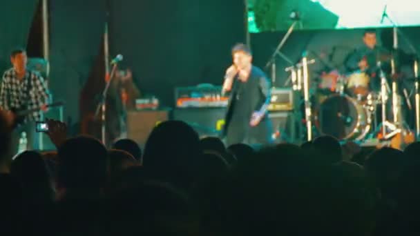 Multidão em concerto de rock — Vídeo de Stock