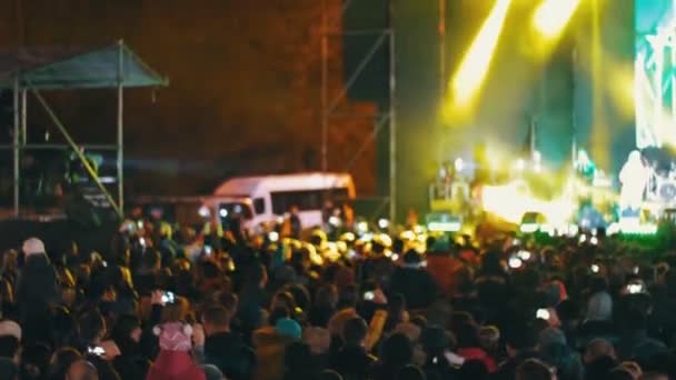 Crowd on Rock Concert — Stock Video