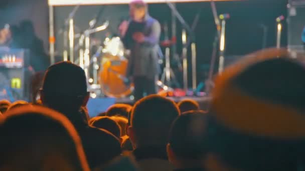 Tömeg a rock koncert — Stock videók