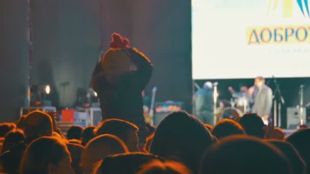 Dav na rockový koncert — Stock video