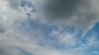 Mavi gökyüzünde hareket eden bulutlar