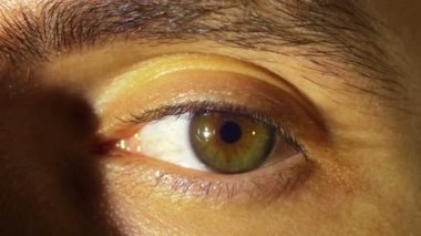 İnsan gözü görünüyor ve yanıp söner