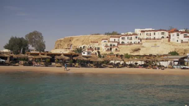 Pláž v Egyptě. Pobřeží Rudého moře Resort — Stock video