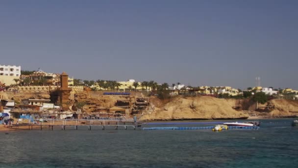 Strand in Ägypten. Resort Rotes Meer Küste — Stockvideo