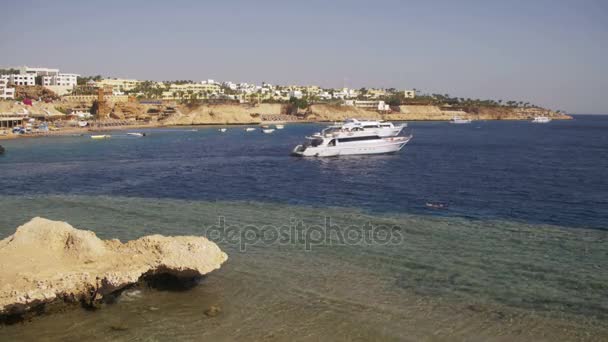 Spiaggia in Egitto. Resort Costa del Mar Rosso — Video Stock
