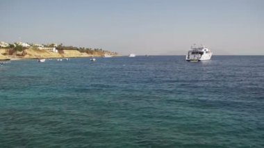 Red Sea, Mısır botlara görünümünü manzara.