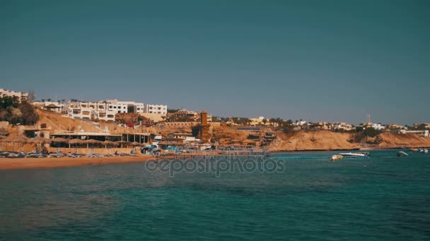 이집트의 해변입니다. 리조트 홍 해 연안 — 비디오