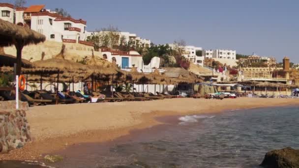 Strand in Egypte. Resort Rode Zee kust — Stockvideo