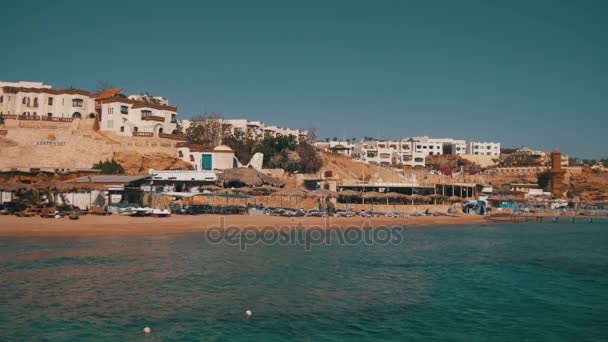 Praia no Egito. Resort Costa do Mar Vermelho — Vídeo de Stock