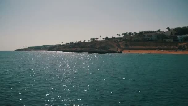 Пляжі в Єгипті. Курорт узбережжя Червоного моря — стокове відео