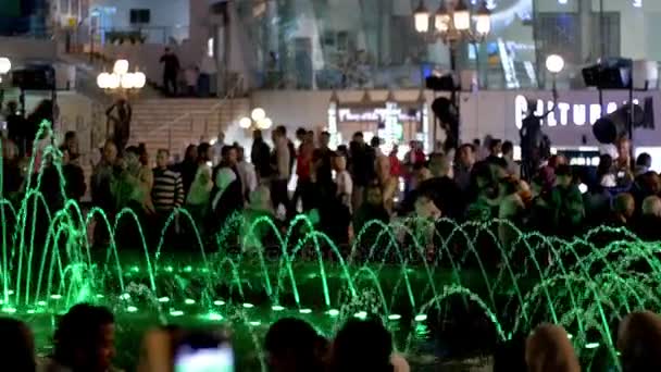 Brunnen auf dem Soho Square in der Nacht, Ägypten — Stockvideo