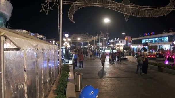 Place Soho la nuit à Sharm El Sheikh, Egypte — Video