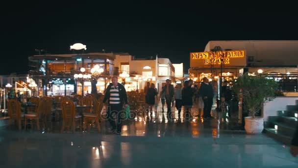 Soho Square w nocy w Szarm El-Szejk, Egipt — Wideo stockowe