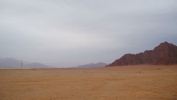 Desert in Egypt, Sand and Mountains — Stock Video