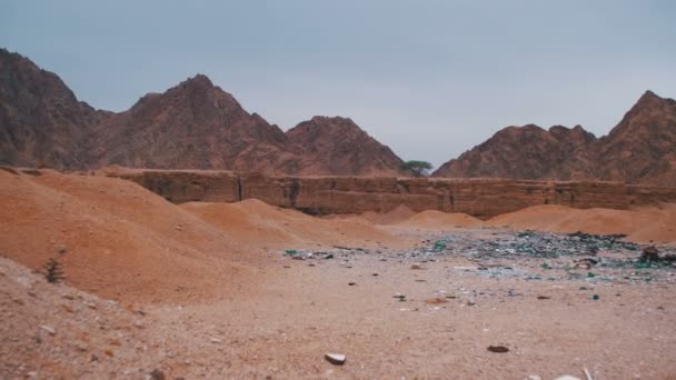 Skräp i Egyptens öken — Stockvideo