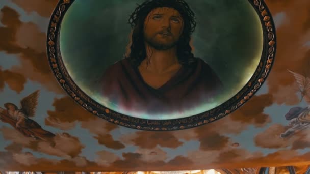 Ikonen Herren Gud i den kristna kyrkan — Stockvideo