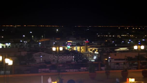 Nachtleven in Naama Bay Street, Egypte — Stockvideo