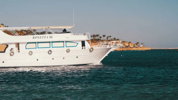 Cruise Boat Floats in the Red Sea Royalty Free Stock Images