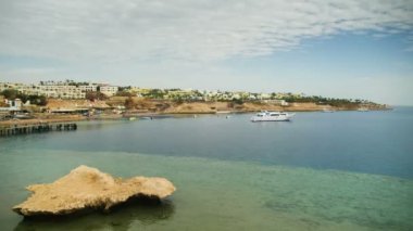 Mısır'daki Beach. Kırmızı deniz sahil beldesinde. Zaman atlamalı