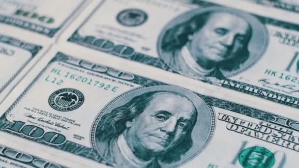 Dolar, Amerikan banknotlar döndürme — Stok video